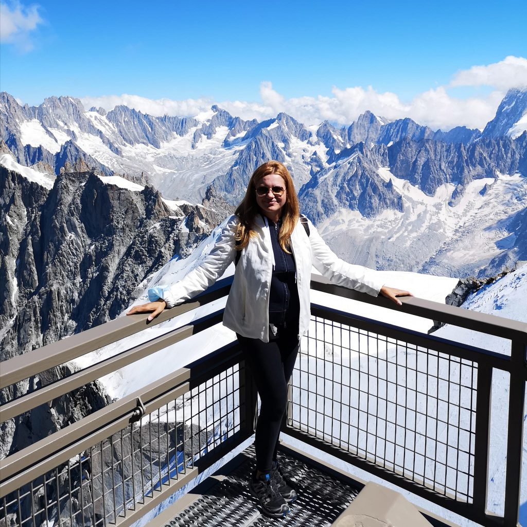 il panorama dalla vetta dell'Aiguille du Midi