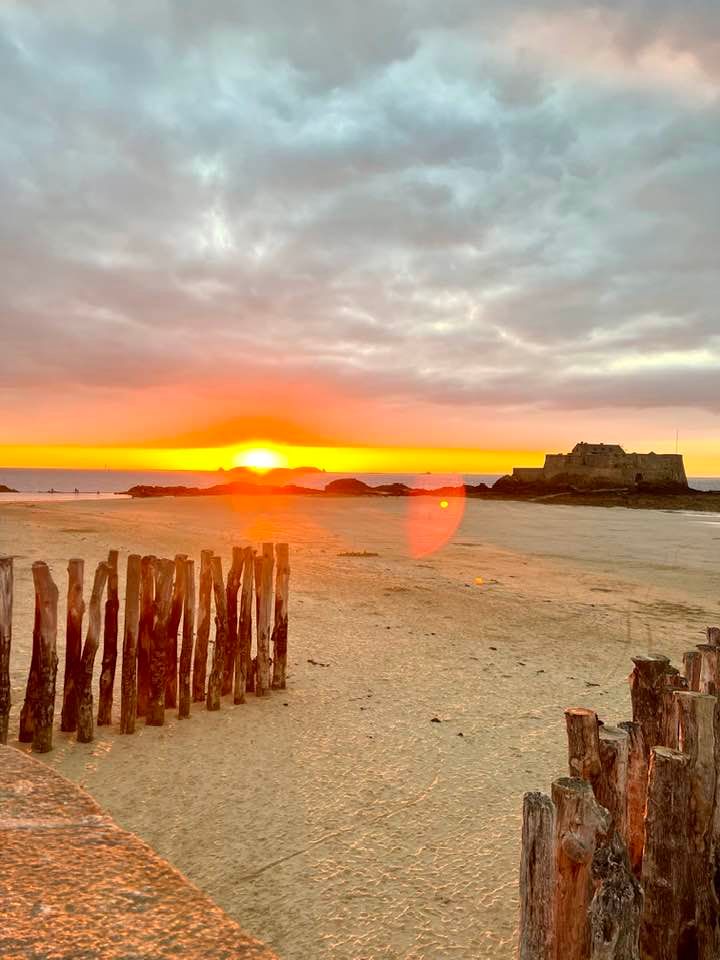 tramonto plage eventail saint malo