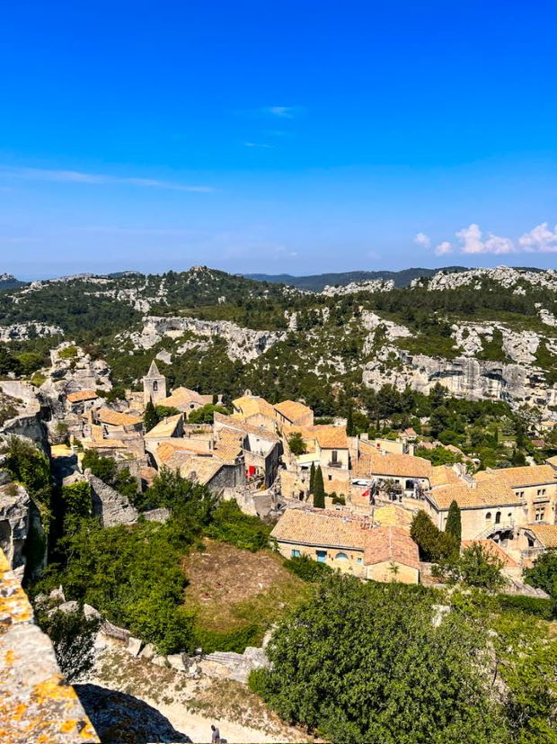 Les Bau de Provence view from chateau